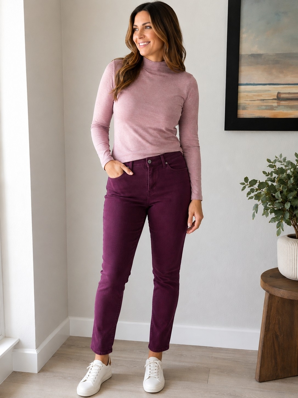 Talbots Burgundy Jeggings – Women's 6P Petite – Stretch Skinny Pull-On Style